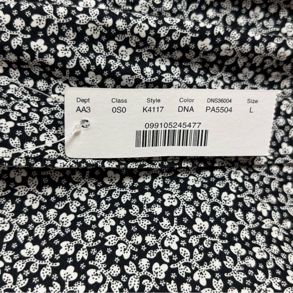 J Crew Stretch Secret Wash Shirt Floral
Button Up Mens Size Large Black White - Picture 5 of 8